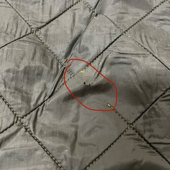 BARBOUR Small Polarquilt Liner Vest Gilet Zip-In FLAWS Ret: $150 Green - Picture 4 of 7